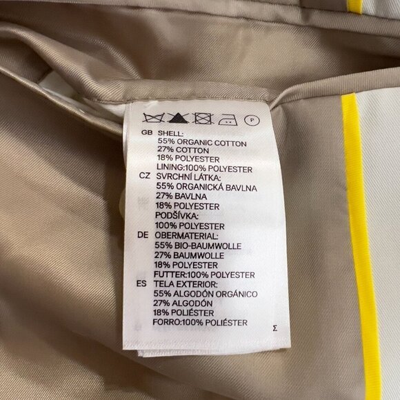 H & M Conscious Collection Mens Long Sleeve Lined Jacket Size 42R NWT - Picture 6 of 10